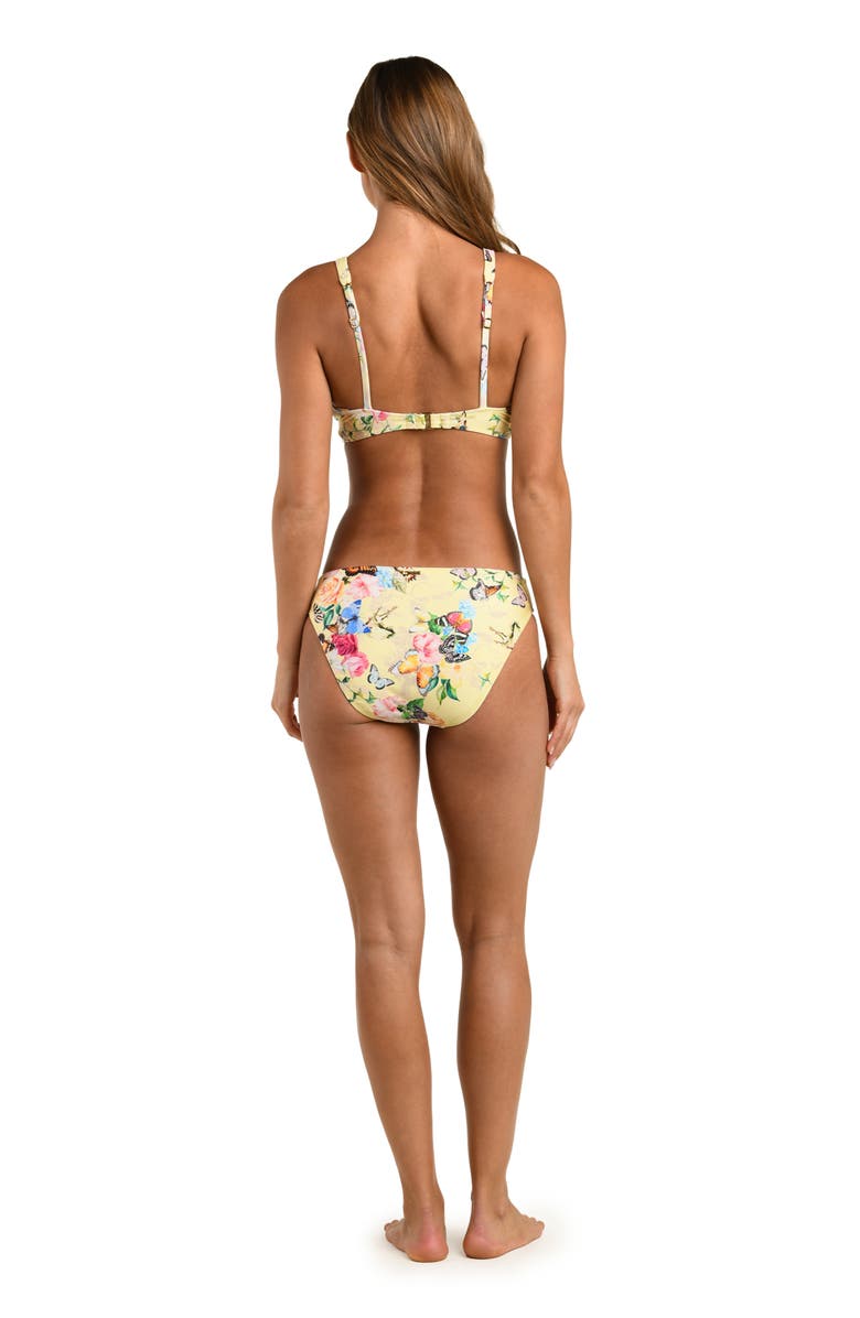 L'AGENCE Lexie Garden Butterfly Bikini Top, Alternate, color, Yellow Multi
