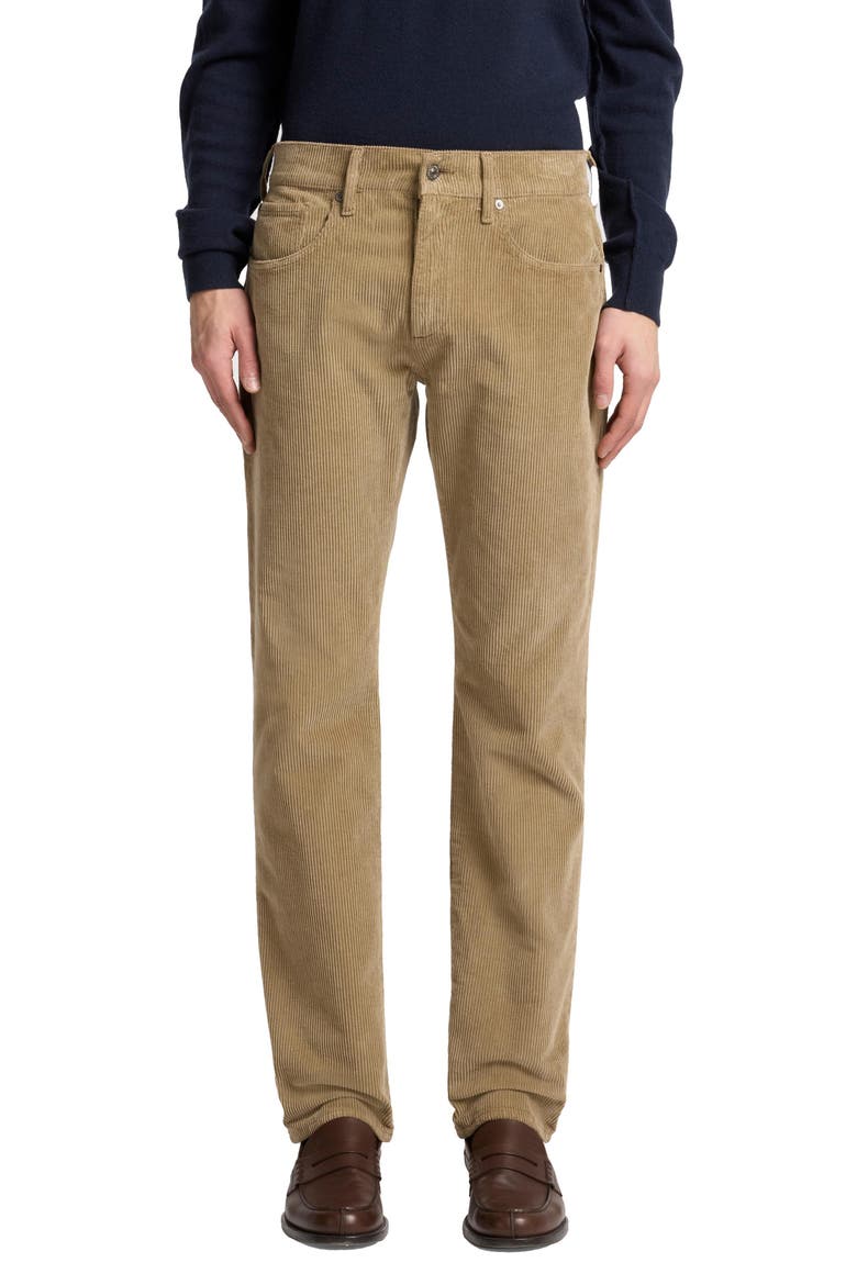The Straight Leg Corduroy Pants, Main, color, CORDUROY SILVER