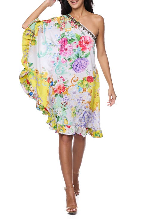 One-Shoulder Ruffle Dress