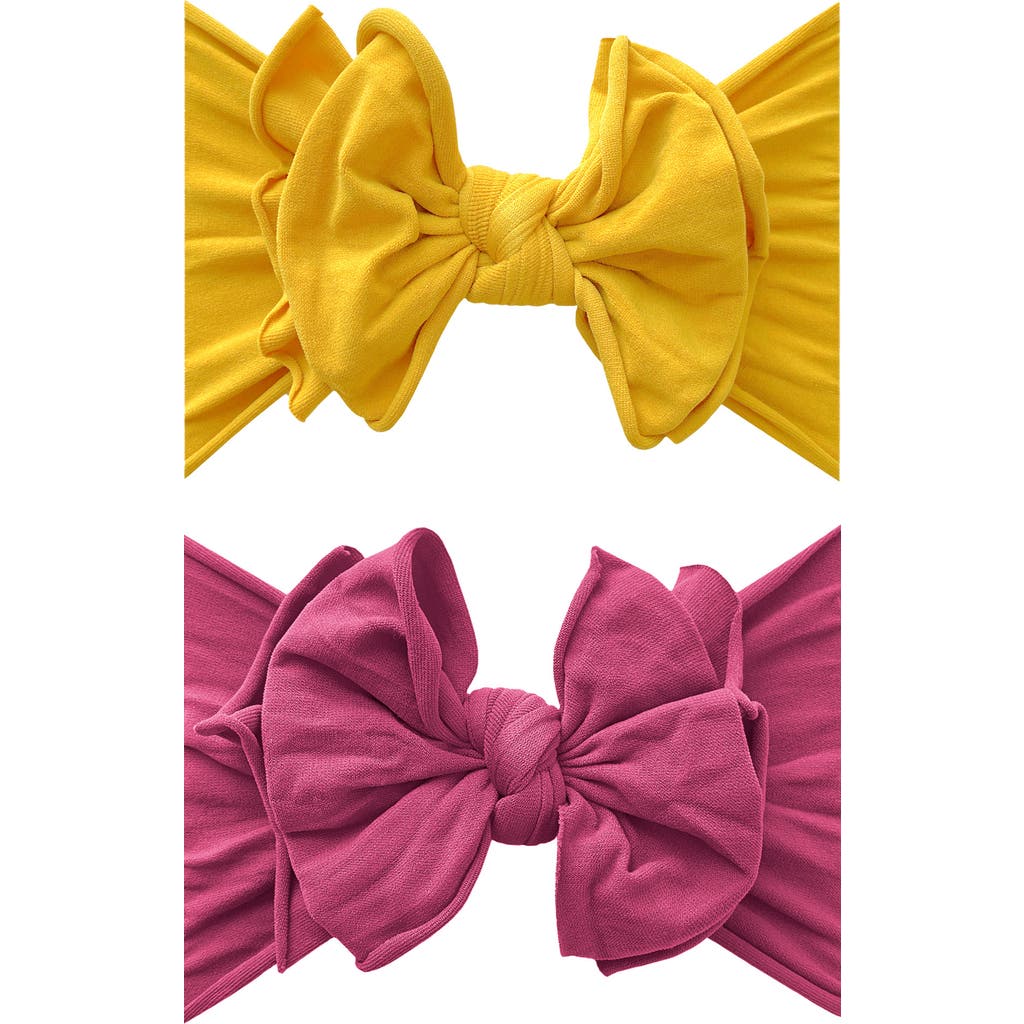 Baby Bling 2-Pack Fab-Bow-Lous Headbands in Medallion Raspberry  product