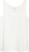 Lafayette 148 New York Scoop Neck Cotton & Silk Jersey Tank