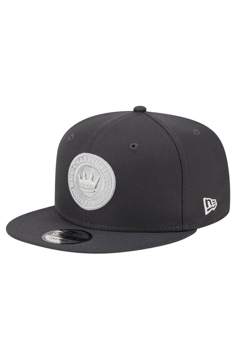 New Era Men's New Era Charcoal Charlotte FC Minted 9FIFTY Snapback Hat, Alternate, color, Charcoal