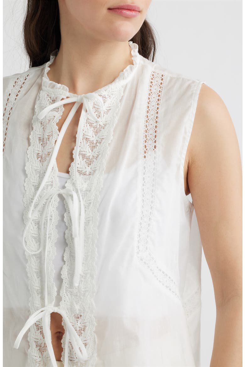 Rodas Lace Sleeveless Top, Alternate, color, ECRU