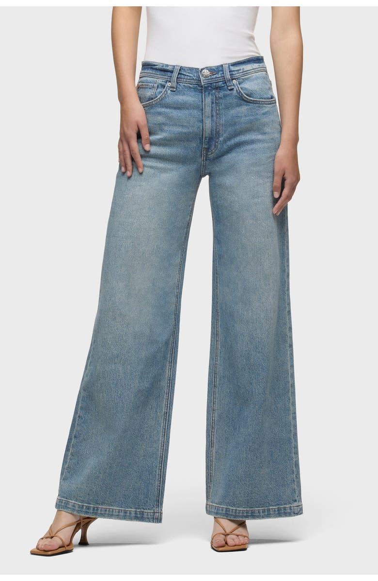 Hudson Jeans Jodie Flap Loose Fit Wide Leg, Main, color, Snow Drops