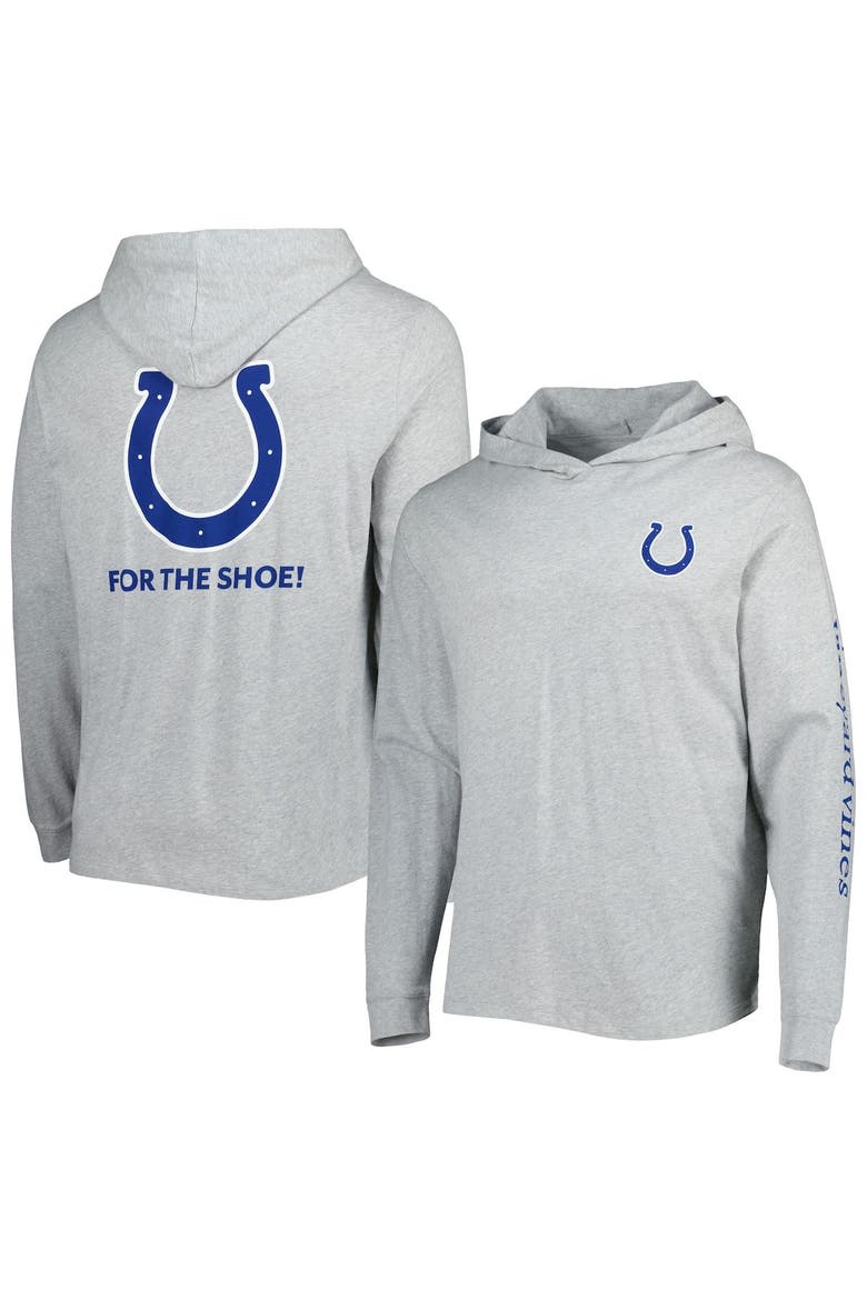 Men's Vineyard Vines Heathered Gray Indianapolis Colts Local Long Sleeve Hoodie T-Shirt, Main, color, Heather Gray