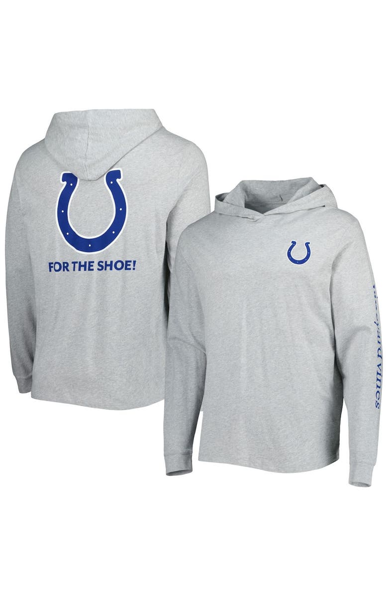 vineyard vines Men's Vineyard Vines Heathered Gray Indianapolis Colts Local Long Sleeve Hoodie T-Shirt, Main, color, 