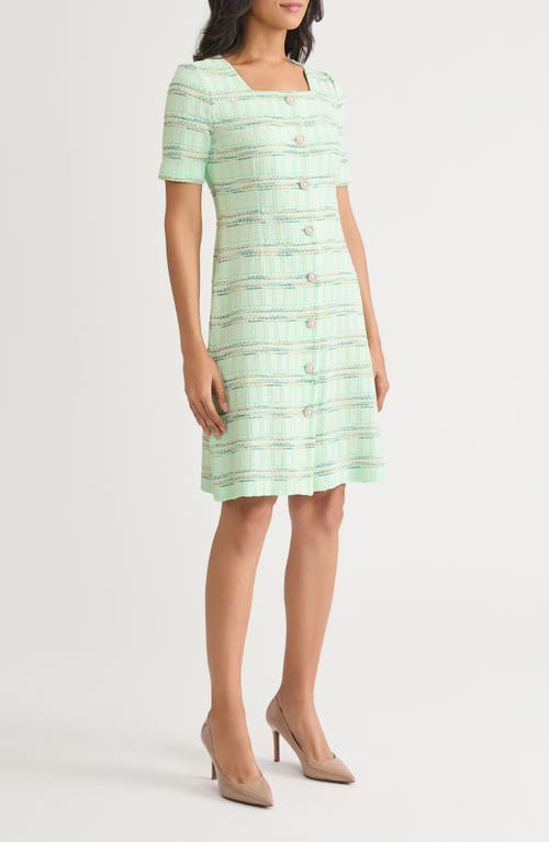 Misook Textured Plaid Knit Sweater Dress