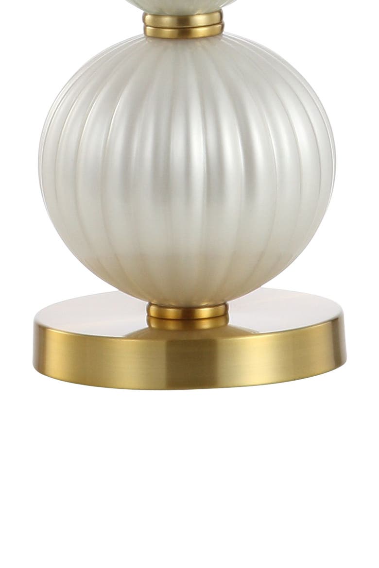 Gillian 33.7" Glass LED Table Lamp, White, Alternate, color, White
