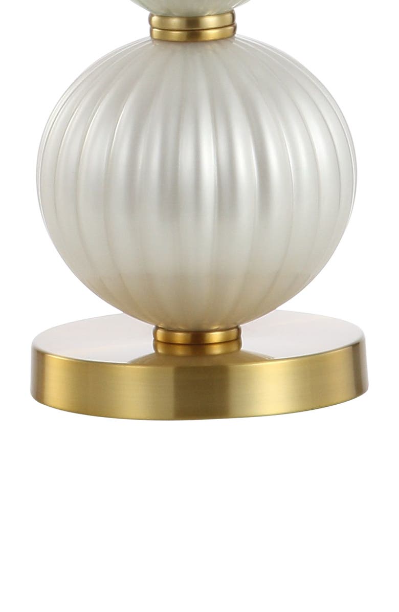 JONATHAN Y Gillian 33.7" Glass LED Table Lamp, White, Alternate, color, 