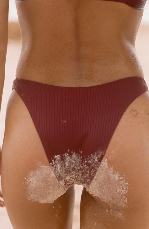 Vitamin A ® California High Leg Bikini Bottoms In Burgundy