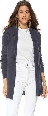 Monticelli Cashmere Long Open Front Pure Cashmere Cardigan