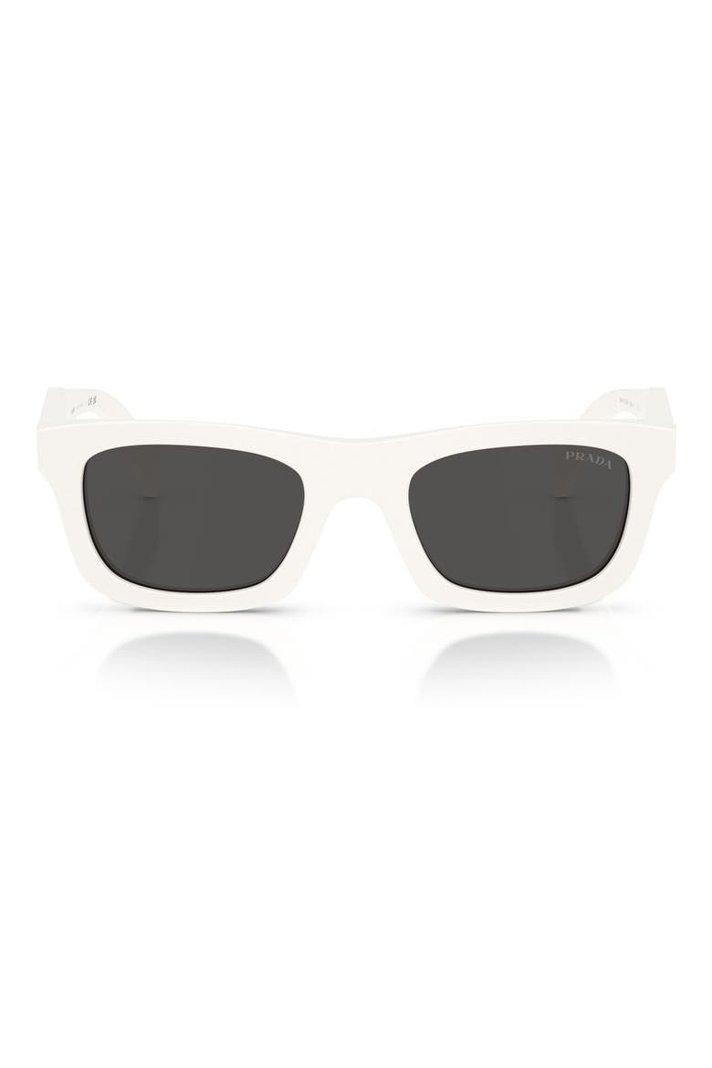 50mm Pillow Sunglasses, Main, color, TALC / DARK GREY