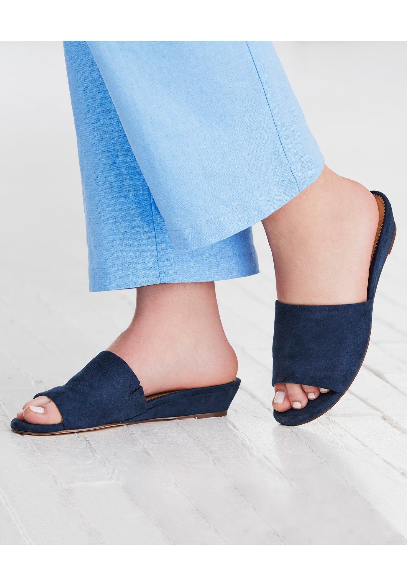 The Capri Slip On Mule, Alternate, color, NAVY