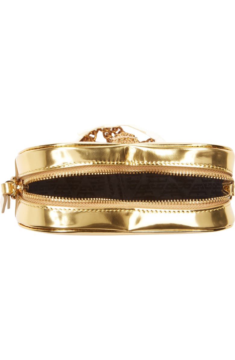 Kurt Geiger London Kensington Heart Metallic Leather Crossbody Bag, Alternate, color,