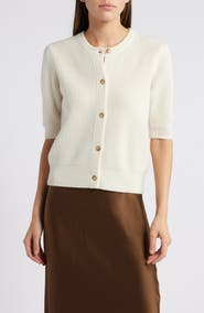 FRAME Shrunken Rib Wool & Cashmere Cardigan