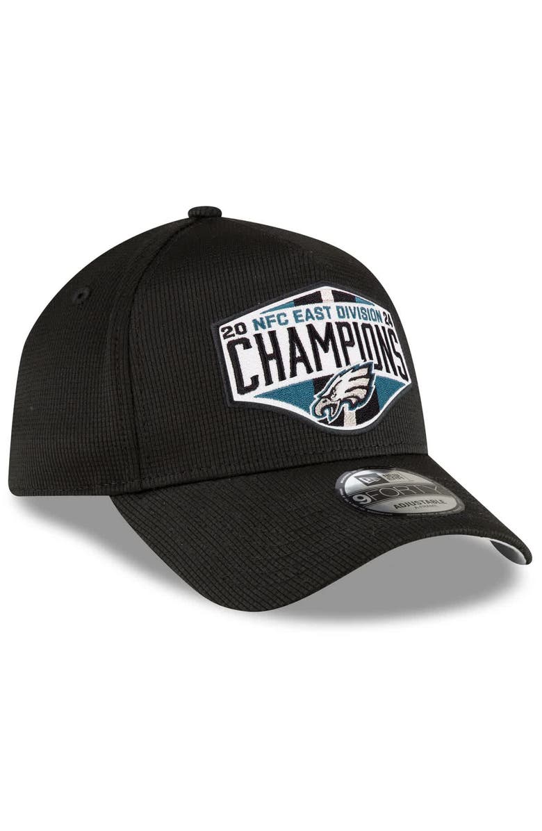 New Era Men's New Era Black Philadelphia Eagles 2024 NFC East Division Champions Locker Room 9FORTY Adjustable Hat, Alternate, color,
