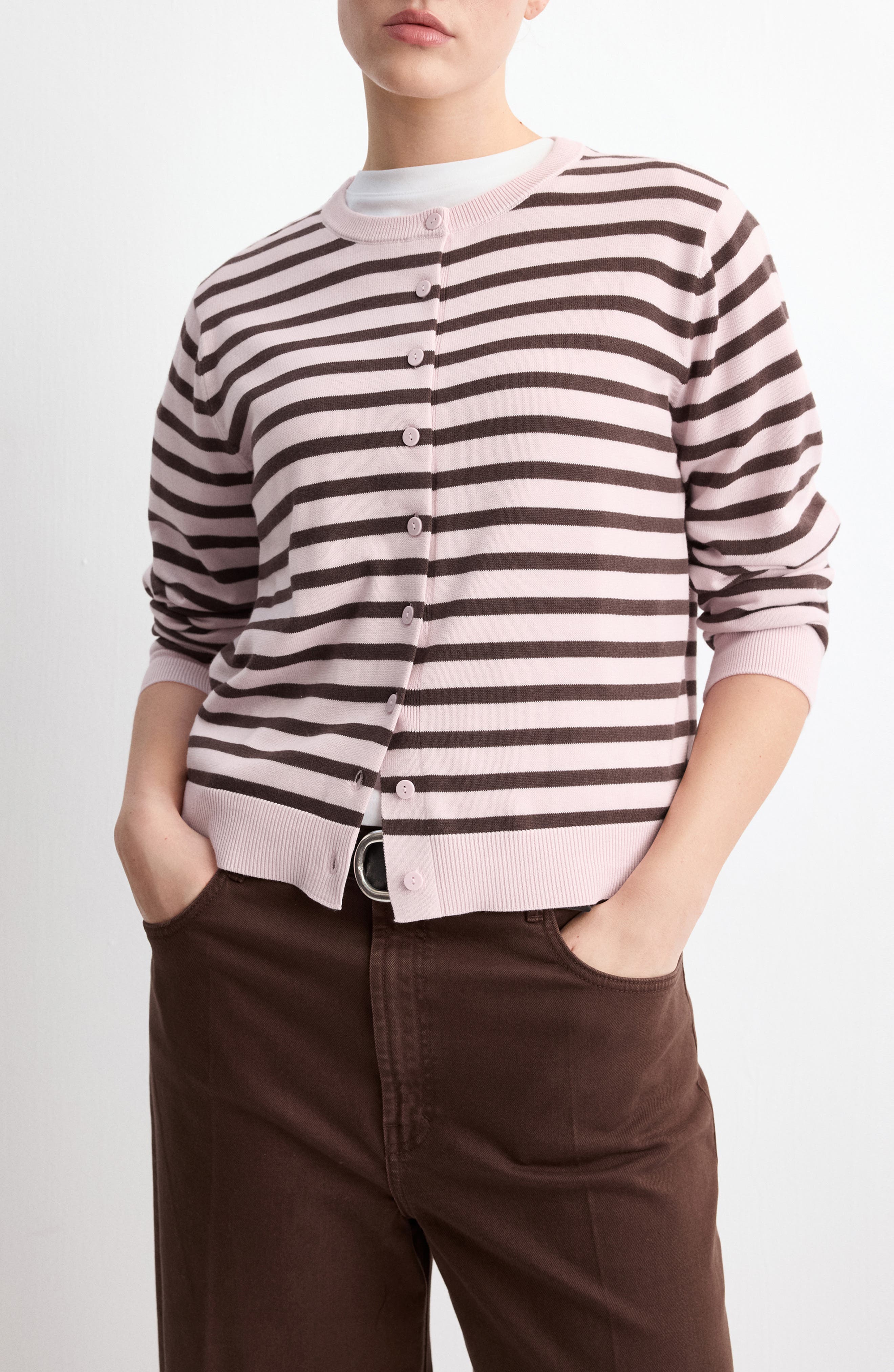 Stripped Knit Cardigan - image 3