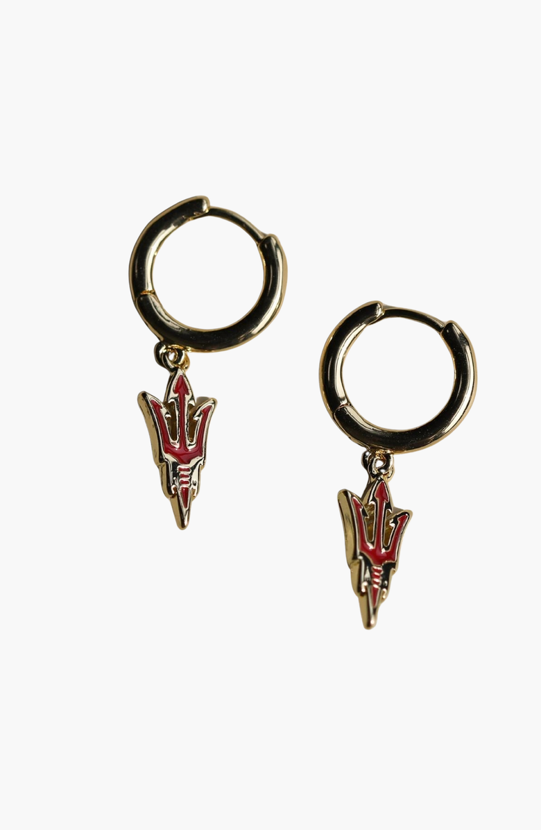 Nickel & Suede Arizona State University Pitchfork Huggies, Main, color, Gold / Red / Black