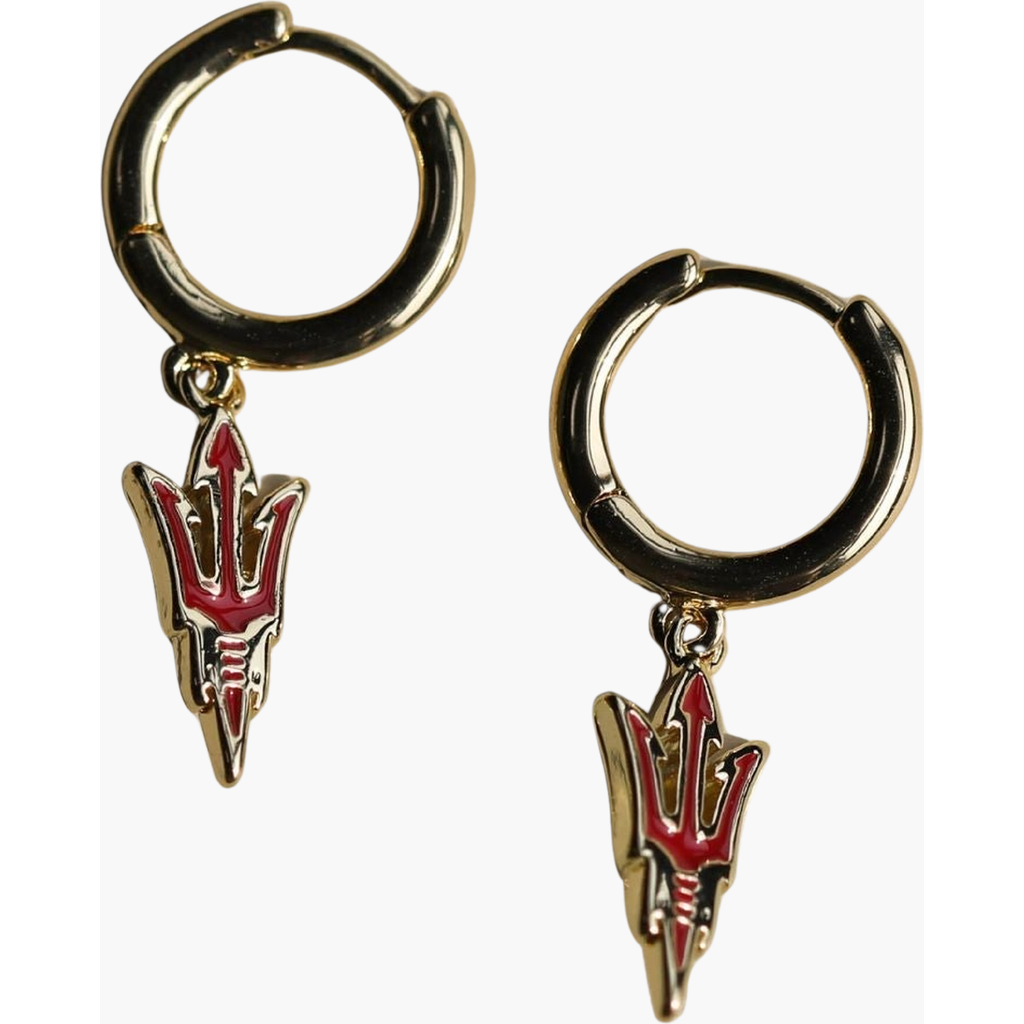 Nickel & Suede Arizona State University Pitchfork Huggies In Multi