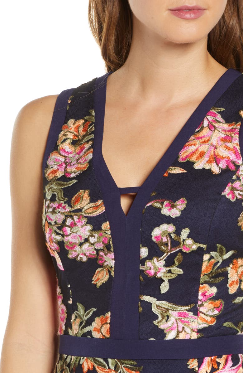 Adelyn Rae Kaylea Sleeveless Embroidered Minidress, Alternate, color, 