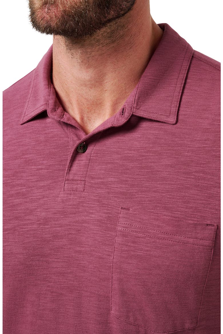 Cloud Slub Pocket Polo, Alternate, color, DAMSON