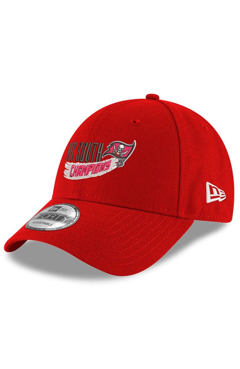 New Era Men's New Era Red Tampa Bay Buccaneers 2022 NFC South Division Champions 9FORTY Adjustable Hat, Main, color, 