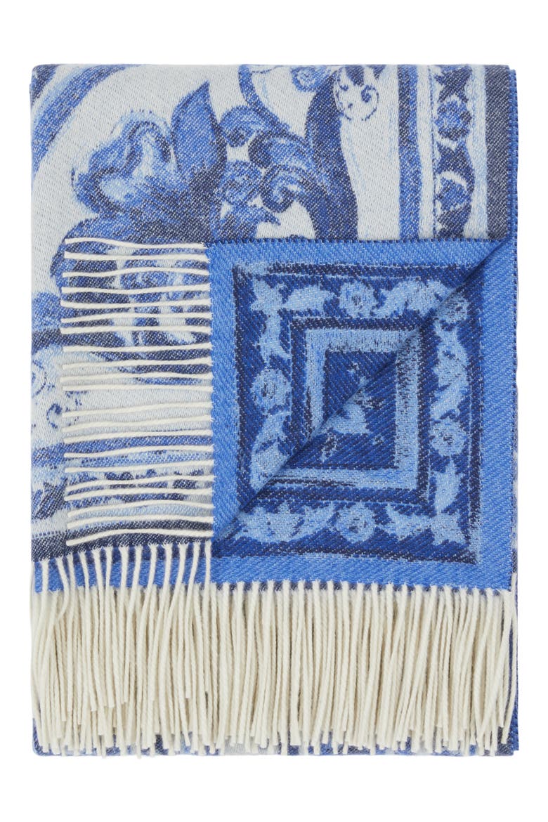 Blu Meditteraneo Cashmere Throw Blanket, Main, color, NAVY