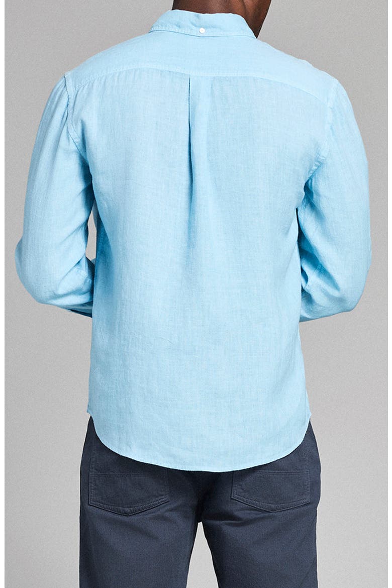 Tuscumbia Linen Button-Down Shirt, Alternate, color, SKY BLUE