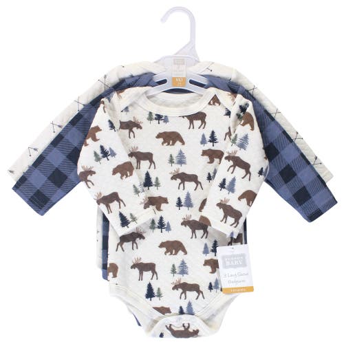 Hudson Baby Quilted Long Sleeve Cotton Bodysuits In Multi