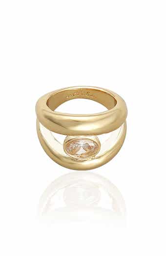 Smooth Dome Crystal Ring
