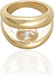 Ettika Smooth Dome Crystal Ring