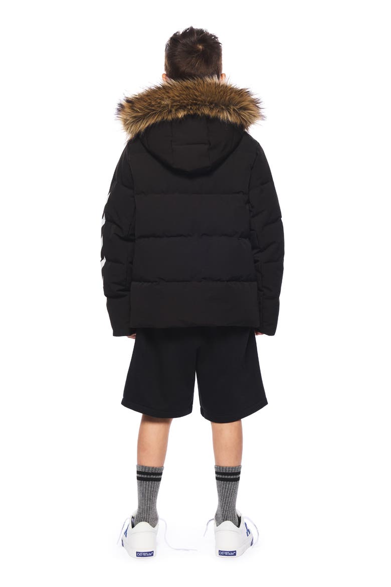 Kids' Logo Basic Fleece Shorts, Alternate, color, BLACK