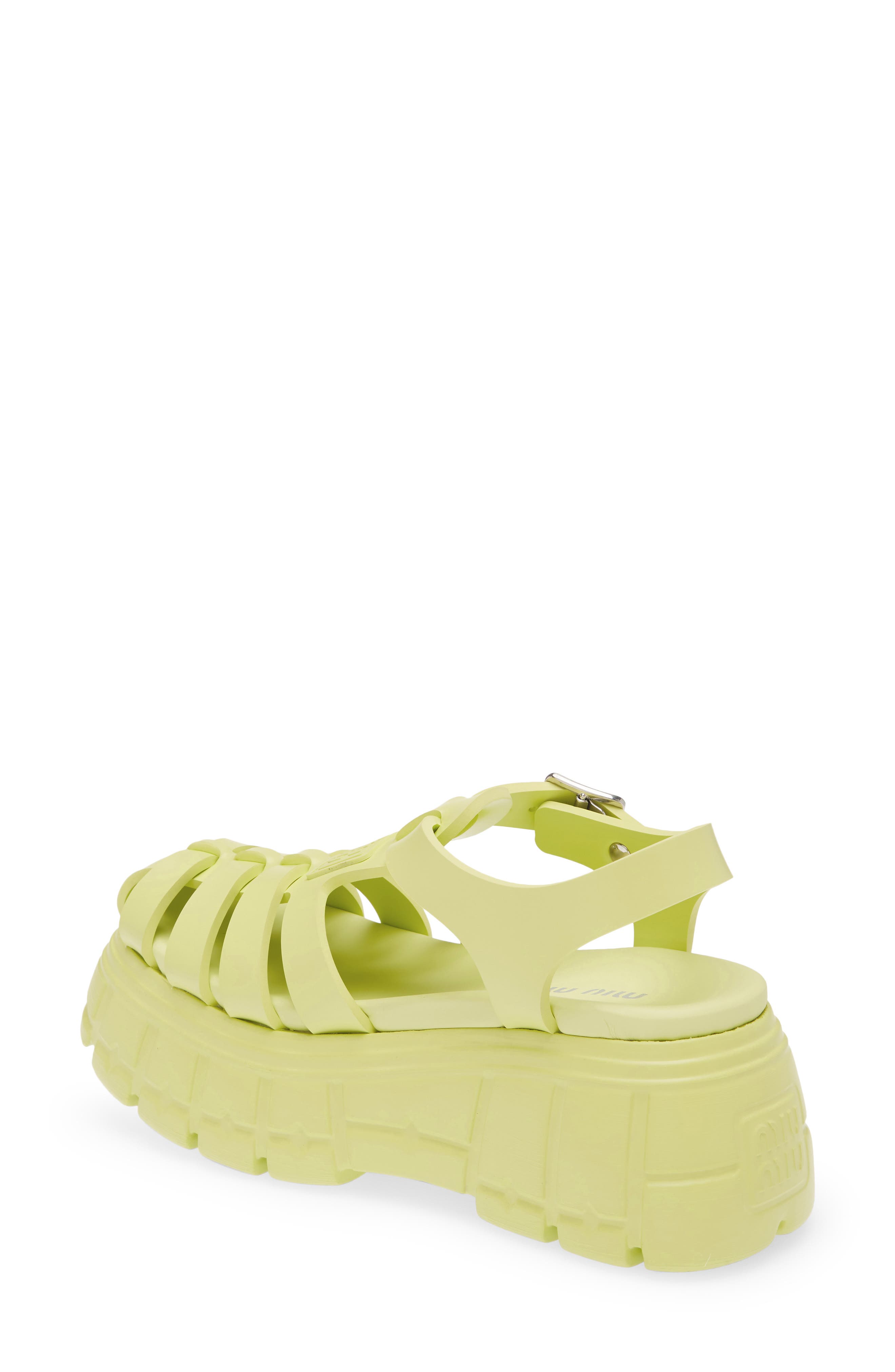 Miu Miu Tire Platform Fisherman Sandal, Alternate, color, 