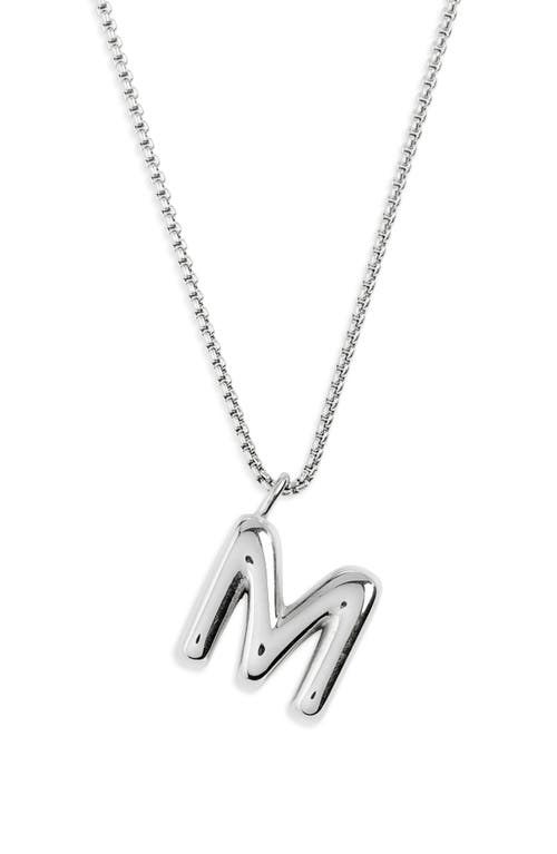 Open Edit Waterproof Bubble Initial Pendant Necklace