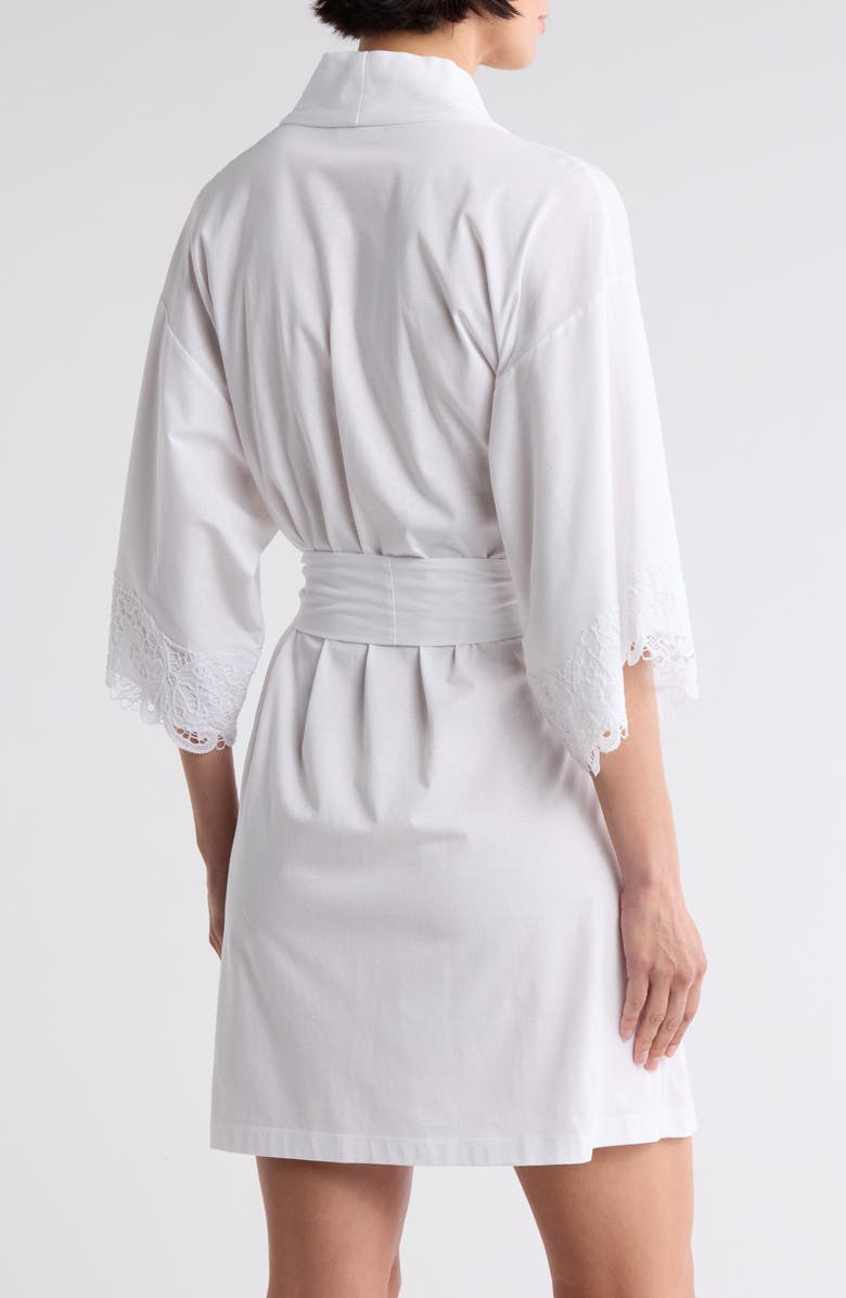 Natori Lace Trim Robe, Alternate, color, 