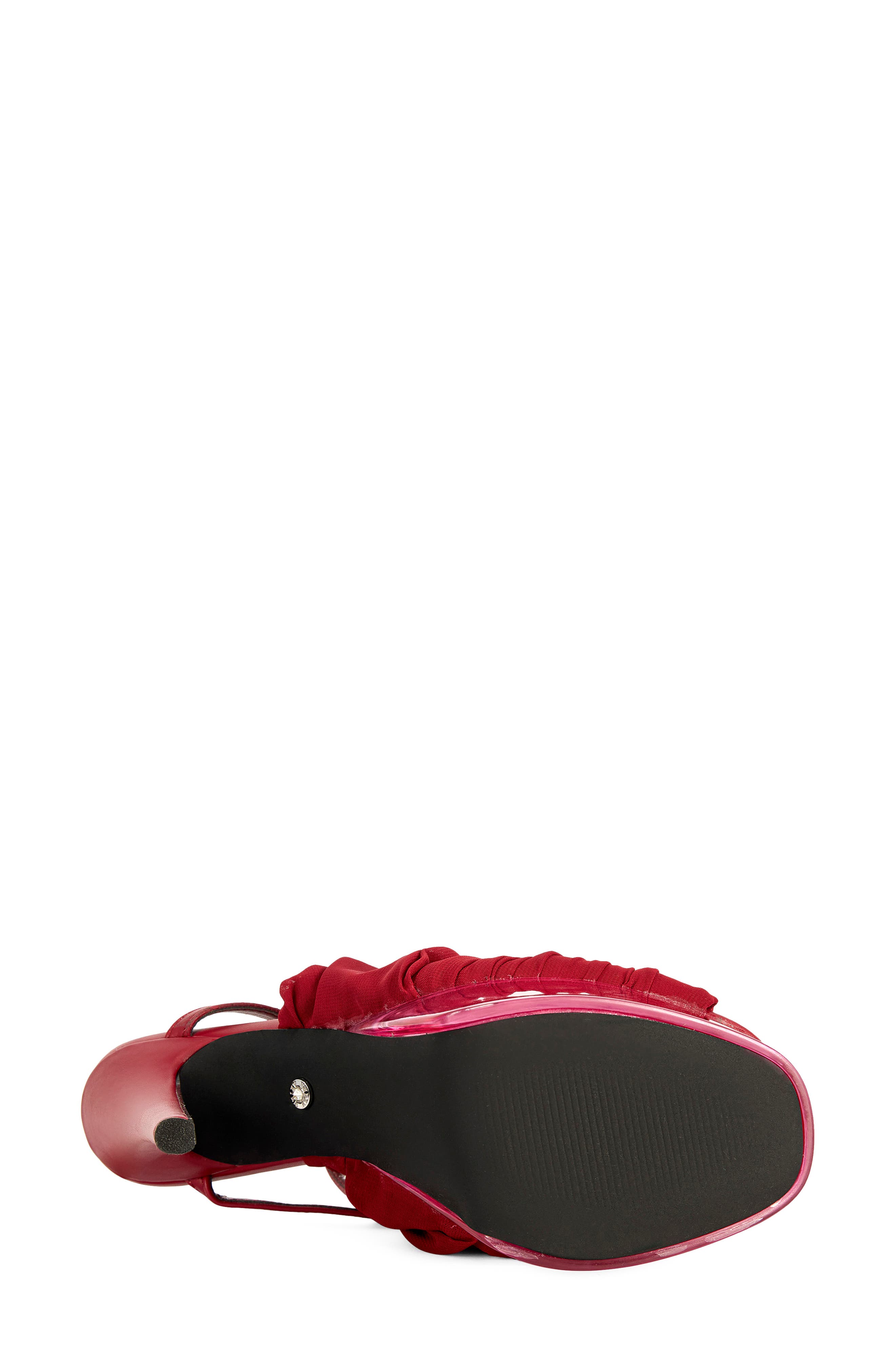 Beauden Platform Sandal, Alternate, color, RED