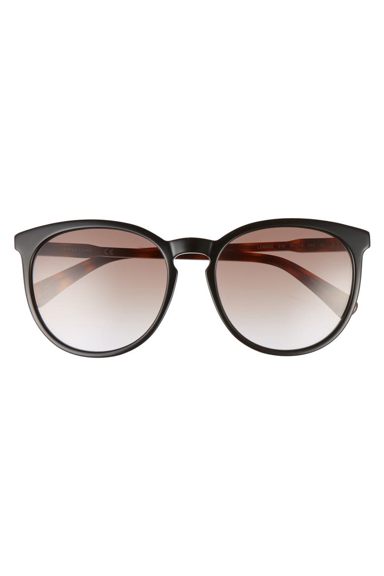 56mm Round Sunglasses, Alternate, color, BLACK/ HAVANA