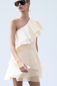H&M Flounced One-shoulder Dress