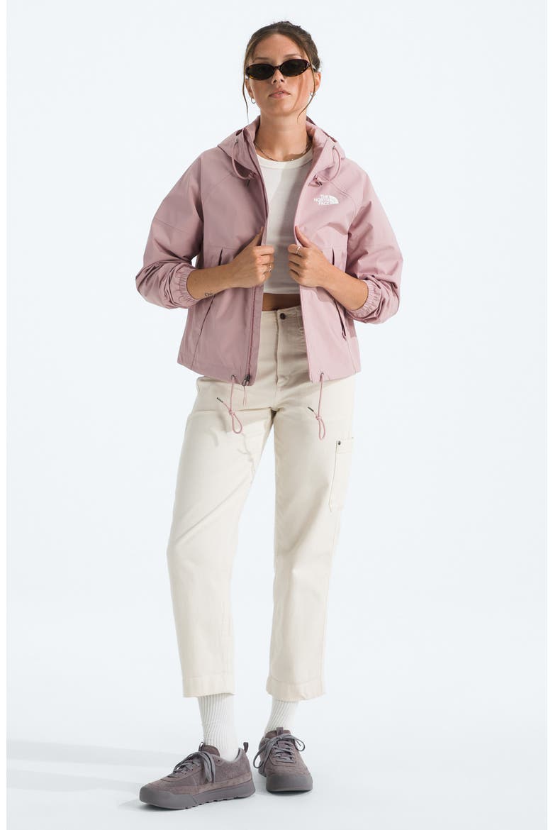Antora Waterproof Rain Hoodie, Alternate, color, METAL PINK