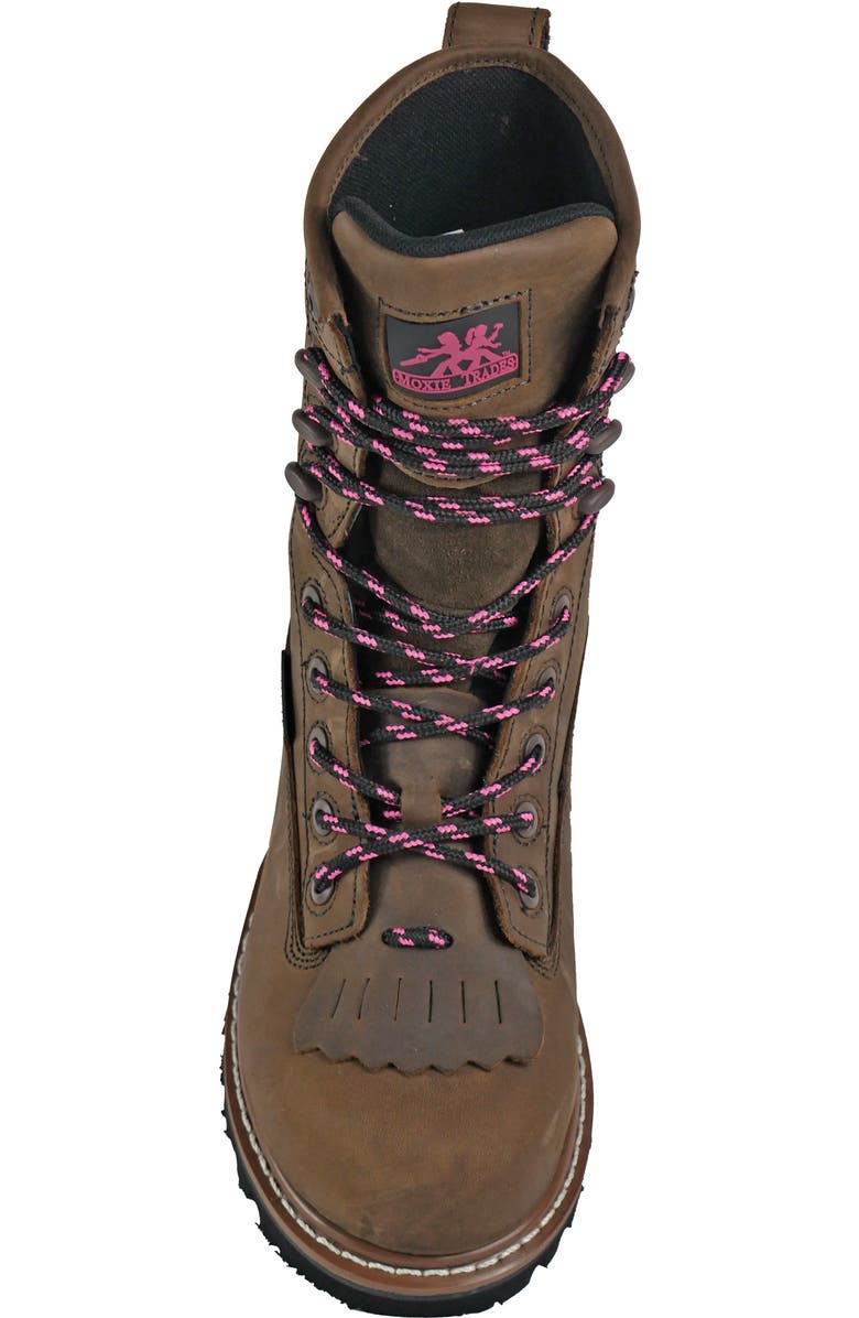 Moxie Trades Moxie Mareen Kiltie 8 Inch Composite Toe Work Boot, Alternate, color, Brown