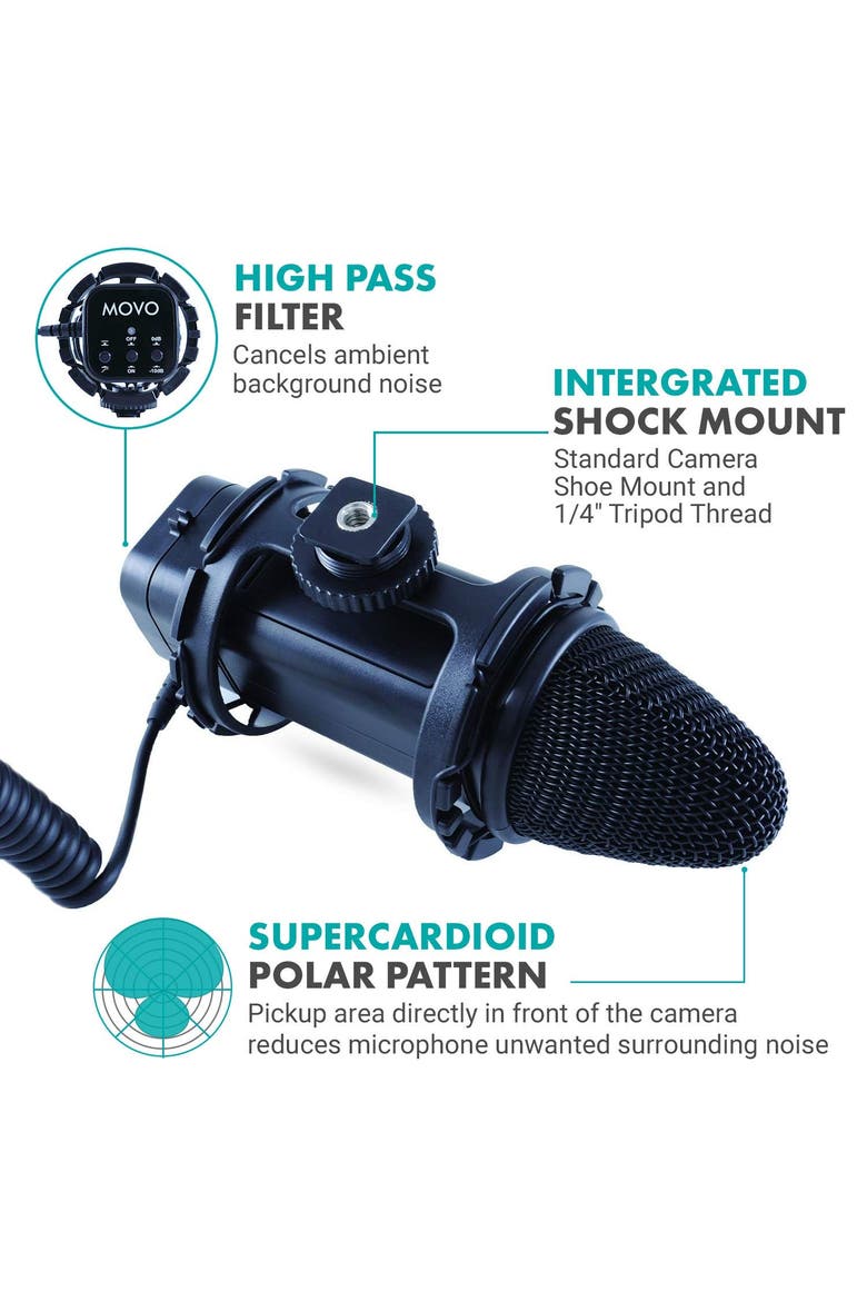 VXR300 X/Y Stereo Condenser Video Microphone Compatible with DSLR Cameras & Camcorders, Alternate, color, Black