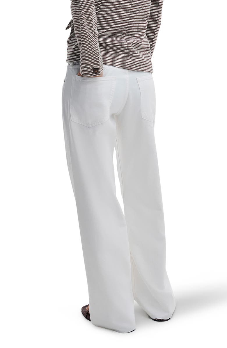 rag & bone Featherweight Saige Low Rise Relaxed Straight Leg Jeans, Alternate, color, White