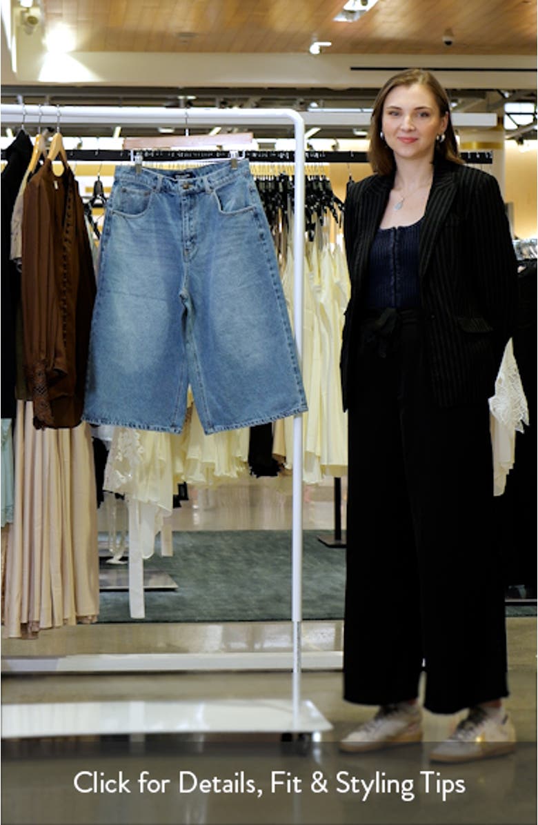 Brea Low Rise Longline Bermuda Denim Shorts, sales video thumbnail