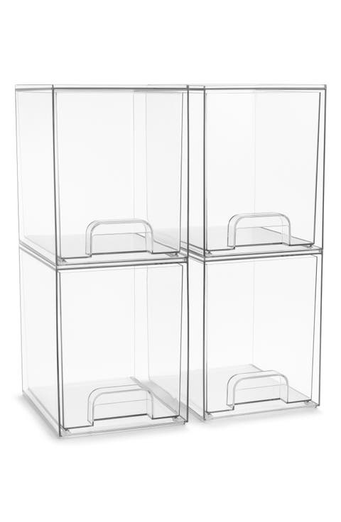 Set of 4 Stackable Organizer Drawers