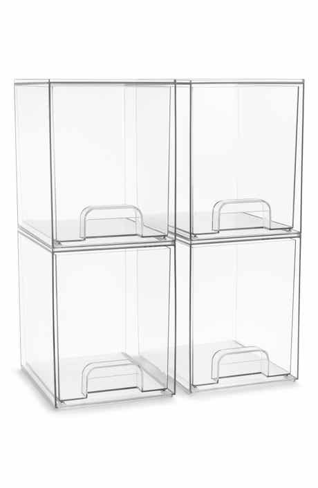 Set of 4 Stackable Organizer Drawers