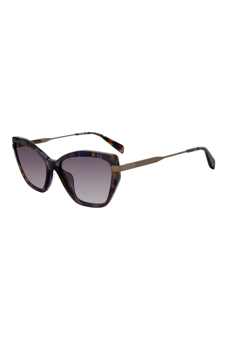 54mm Cat Eye Sunglasses, Alternate, color, BLUE HAVANA