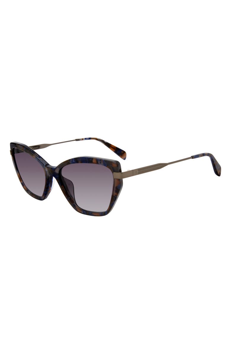 rag & bone 54mm Cat Eye Sunglasses, Alternate, color, Blue Havana