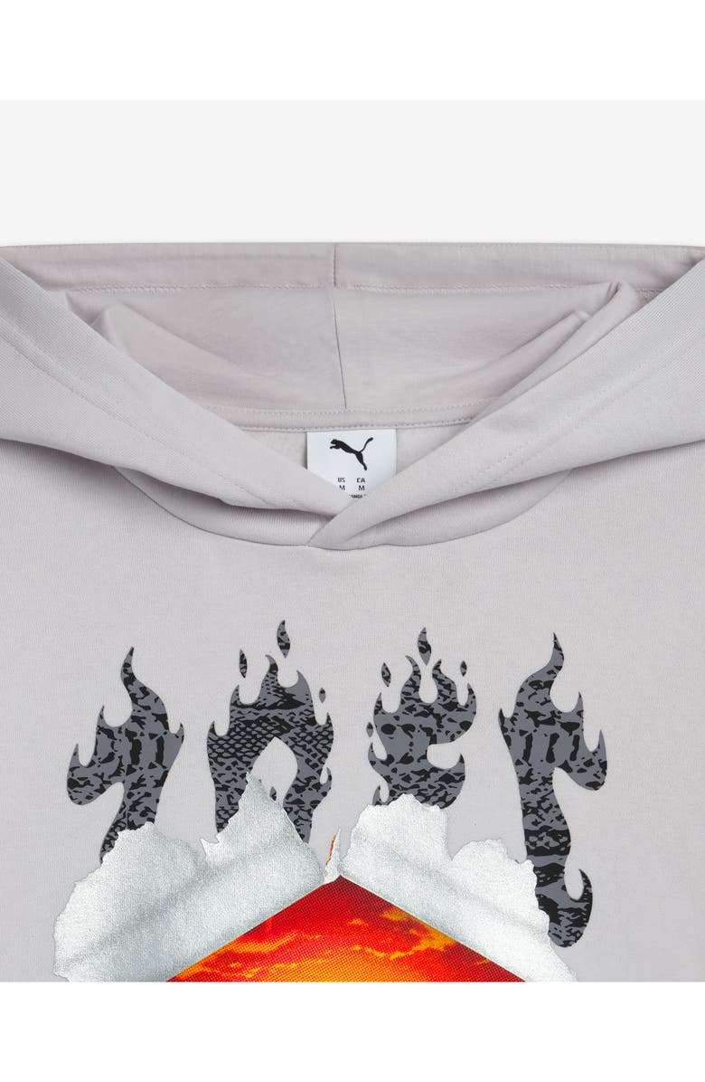 PUMA Kids' LeMelo x Shine Graphic Hoodie, Alternate, color, Grey/ White