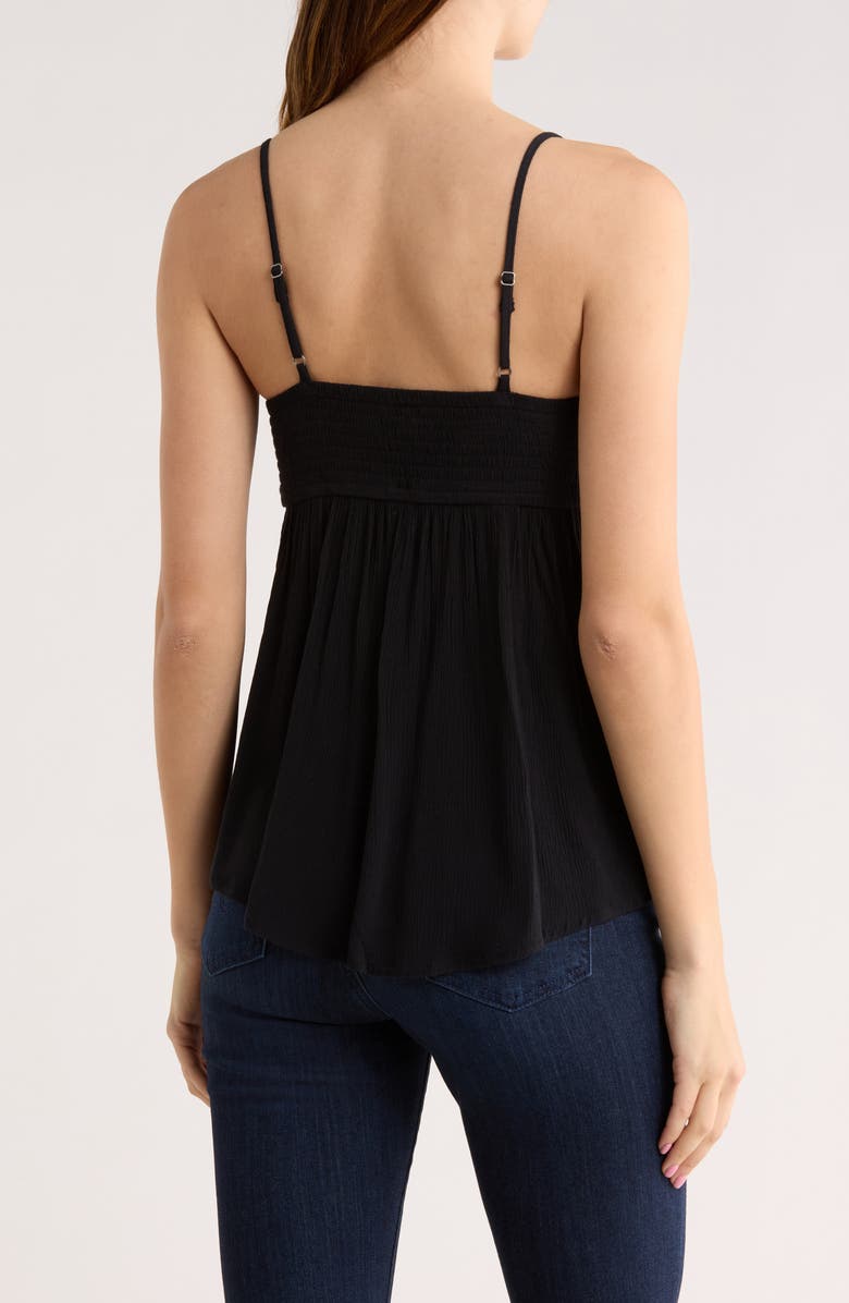 Abound Smocked Boho Cami Top, Alternate, color, Black