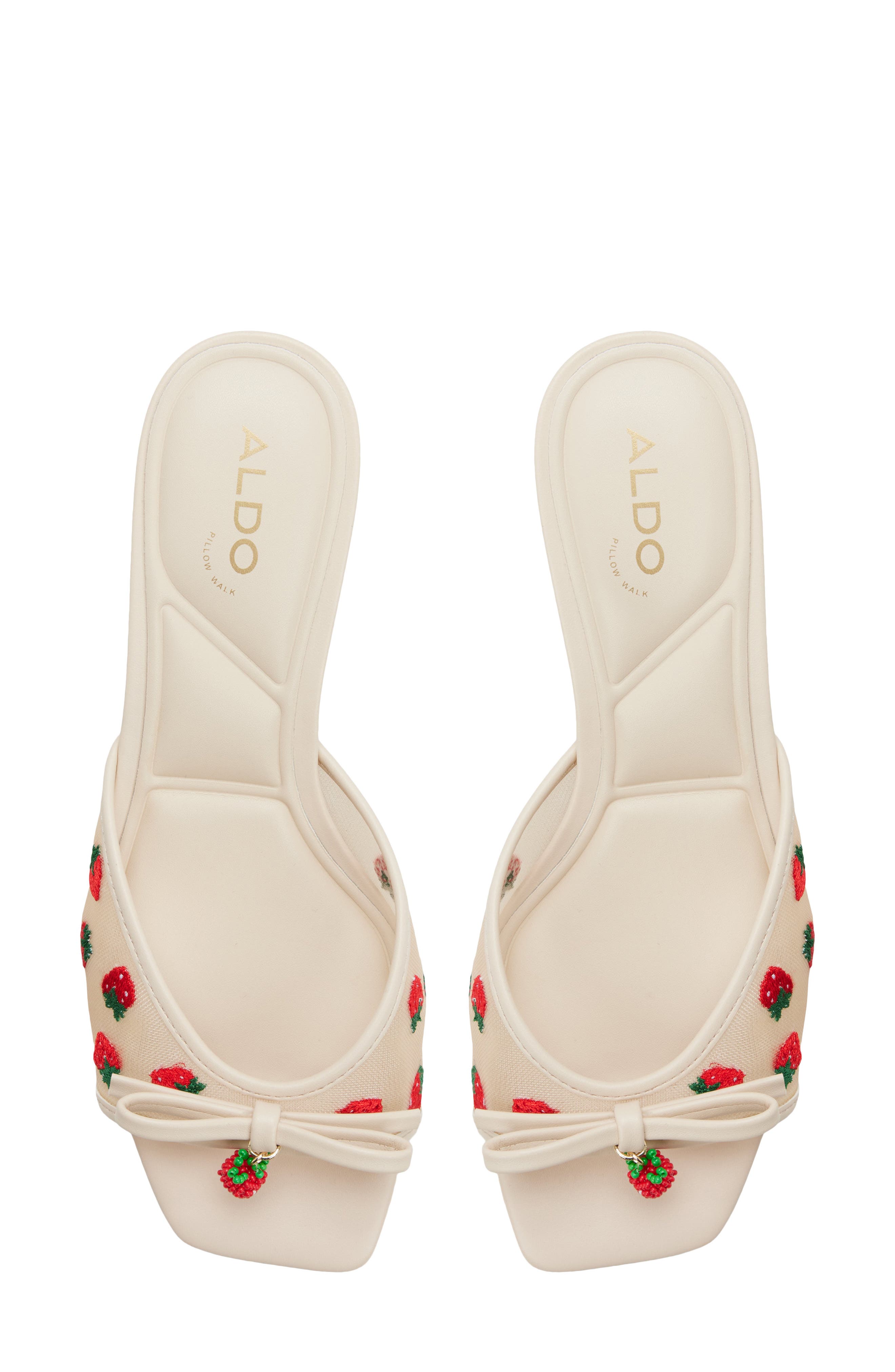 ALDO Begoniaa Kitten Heel Slide Sandal, Alternate, color, Cream